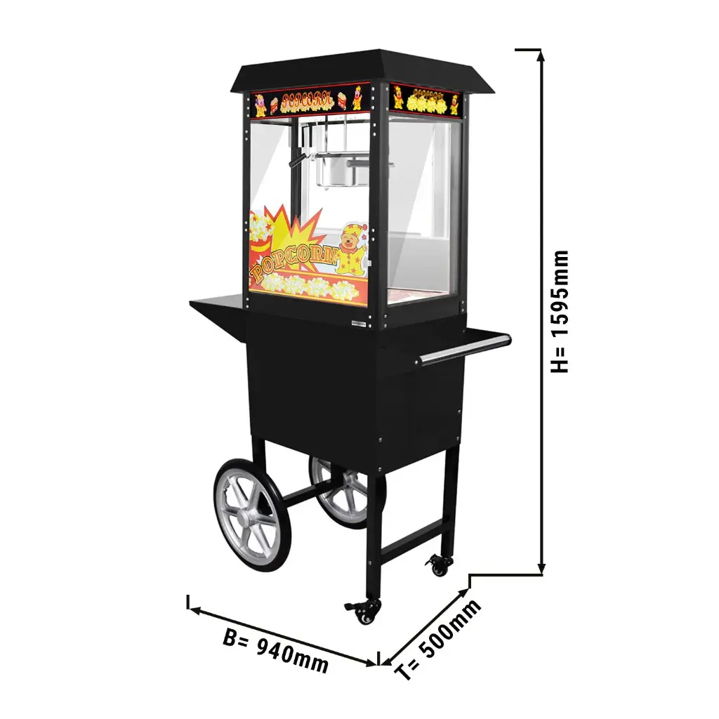 Popcornmachine met trolley